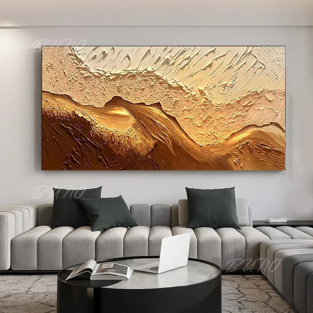 Earth Tone Mountain Painting