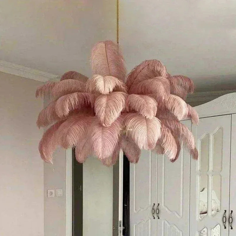 LED Nordic Feather Chandelier Modern