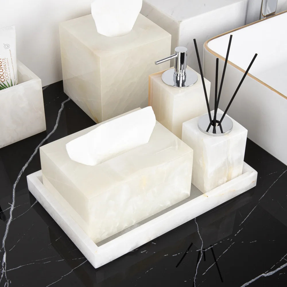 Pitaya Flower Onyx Bath Set