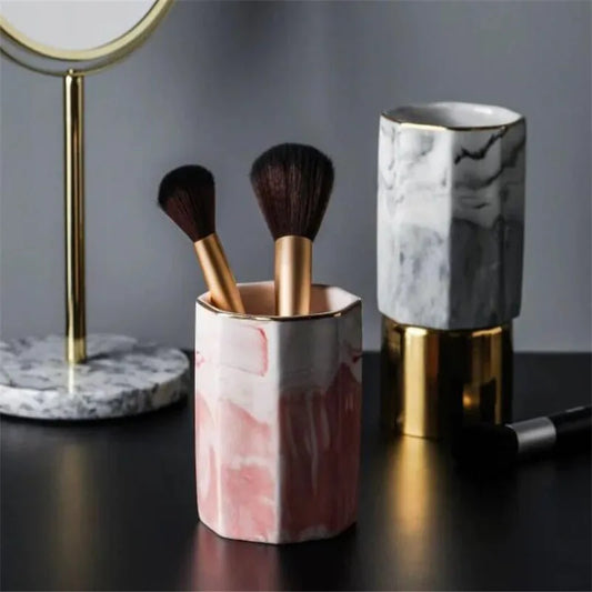Marble Brush Cup