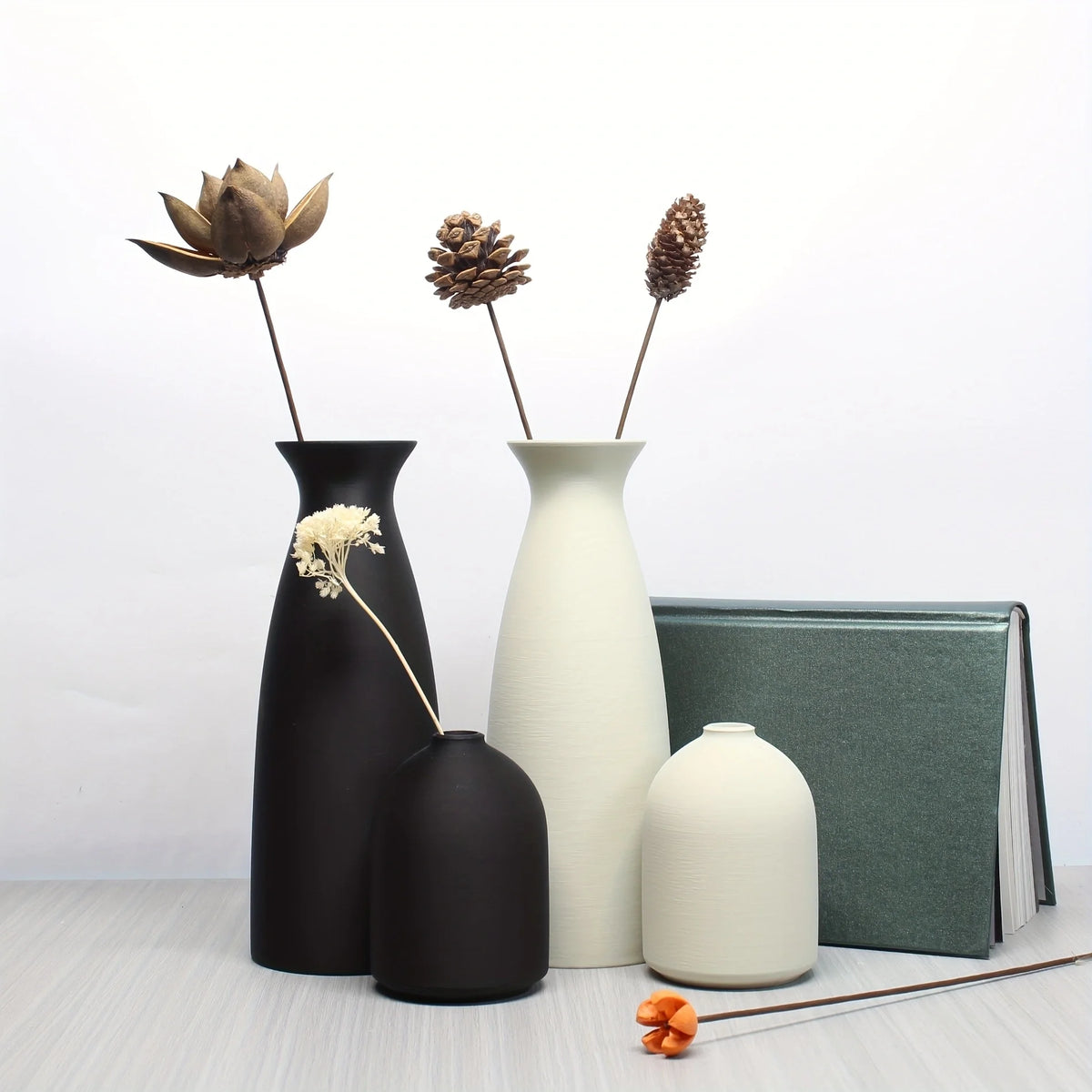 Dried Flower Vase Duo