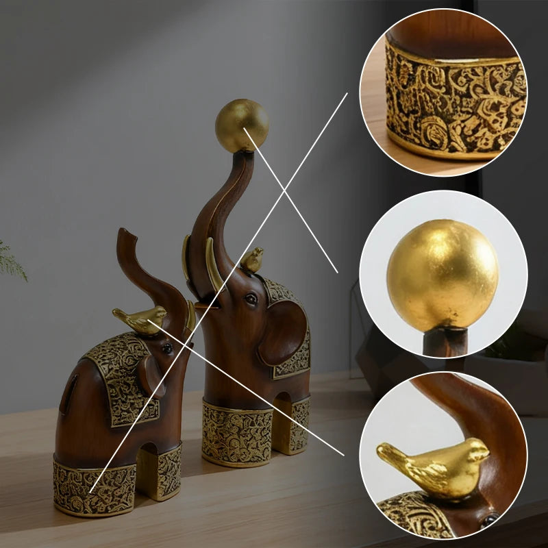 Wood-Grain Animal Sculpture
