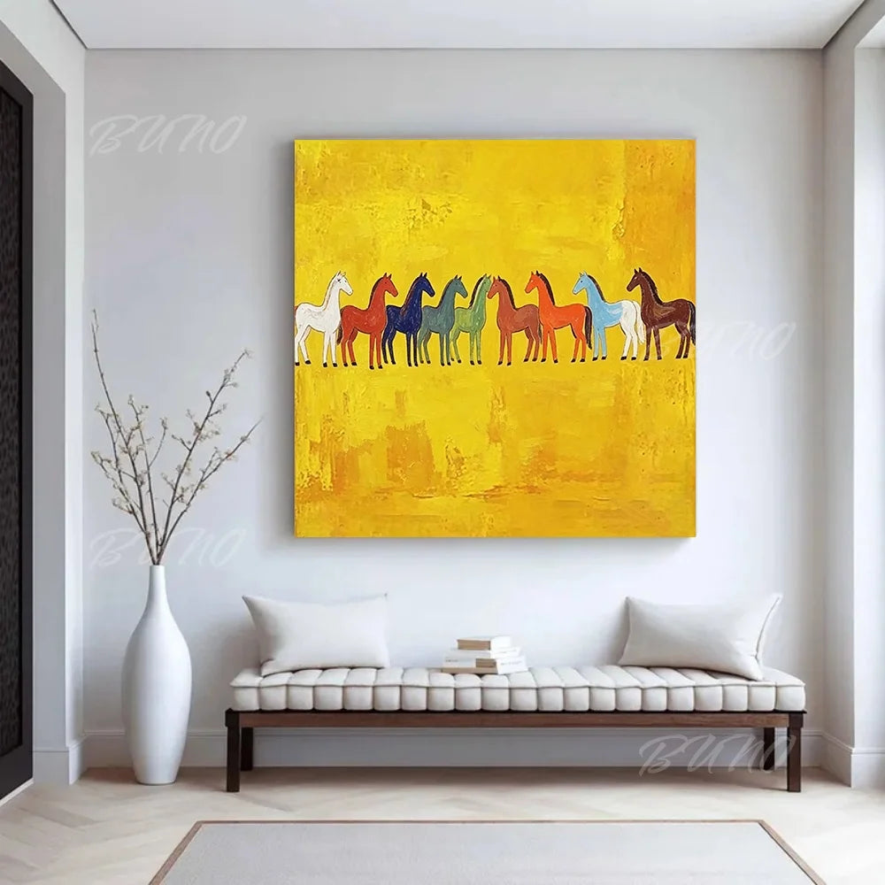 Whimsical Horses Painting