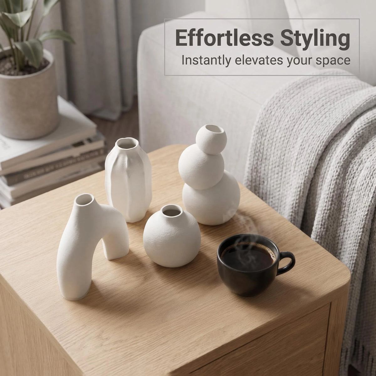 Curved Abstract Vase Trio