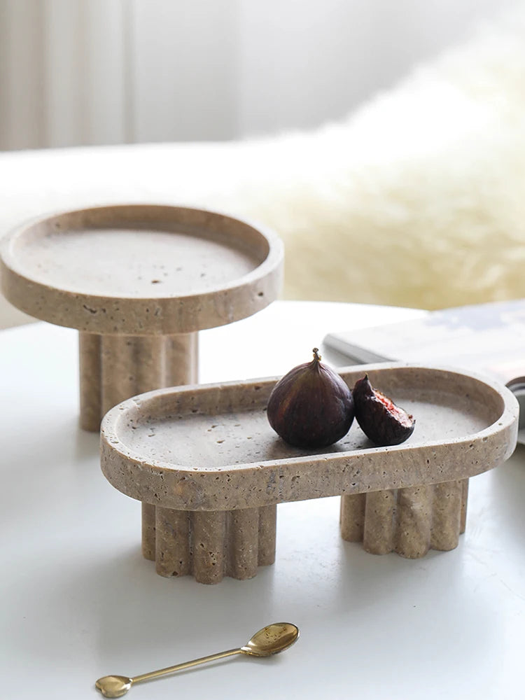 Marble Serving Tray with Legs