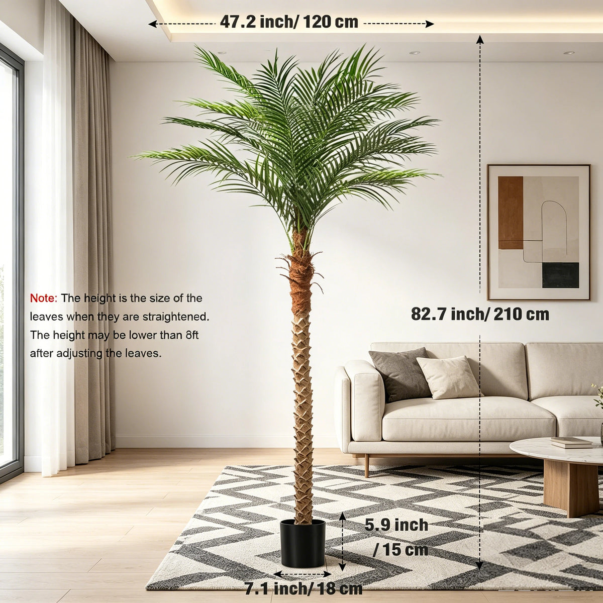 Faux Palm Tree Artificial Golden