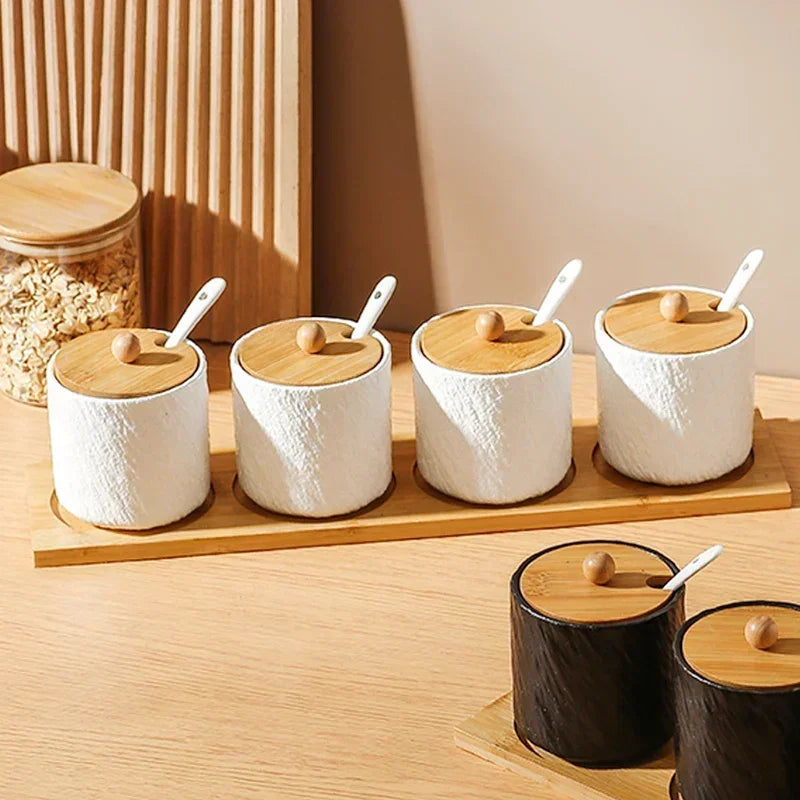Ceramic seasoning bottle jar box