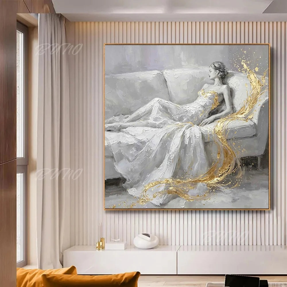 Gold Foil Canvas Painting