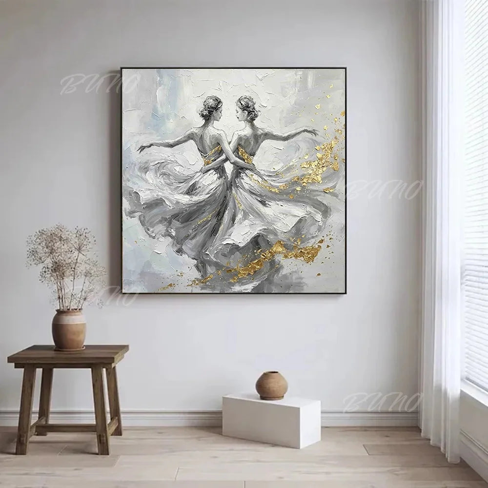 Gold Foil Canvas Painting