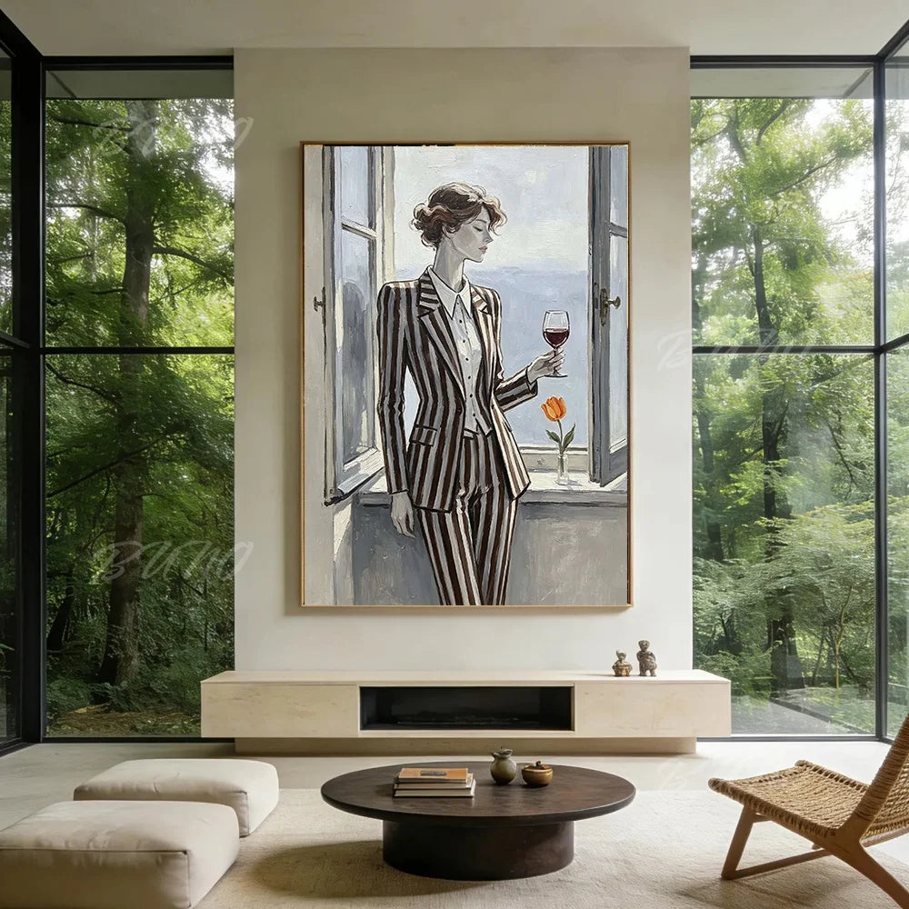 Art Deco Fashion Woman Art