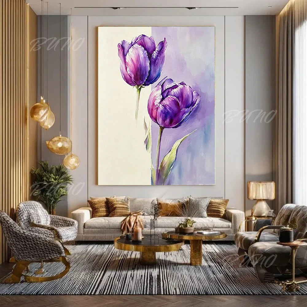 Dark Moody Floral Painting