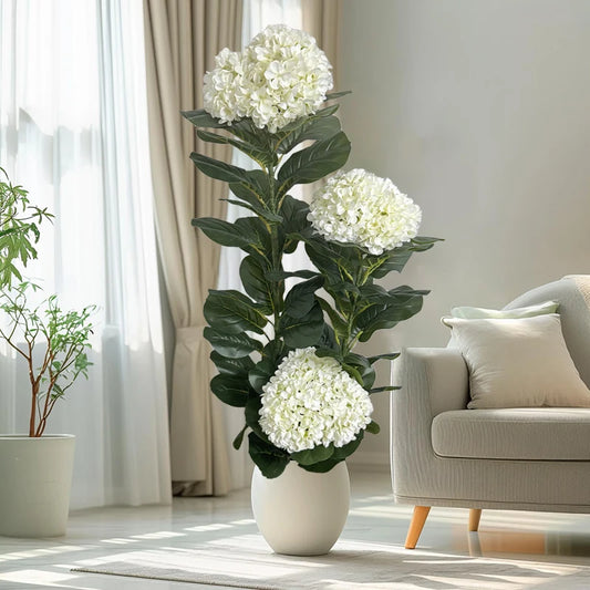 Artificial Hydrangea Tree Faux Potted