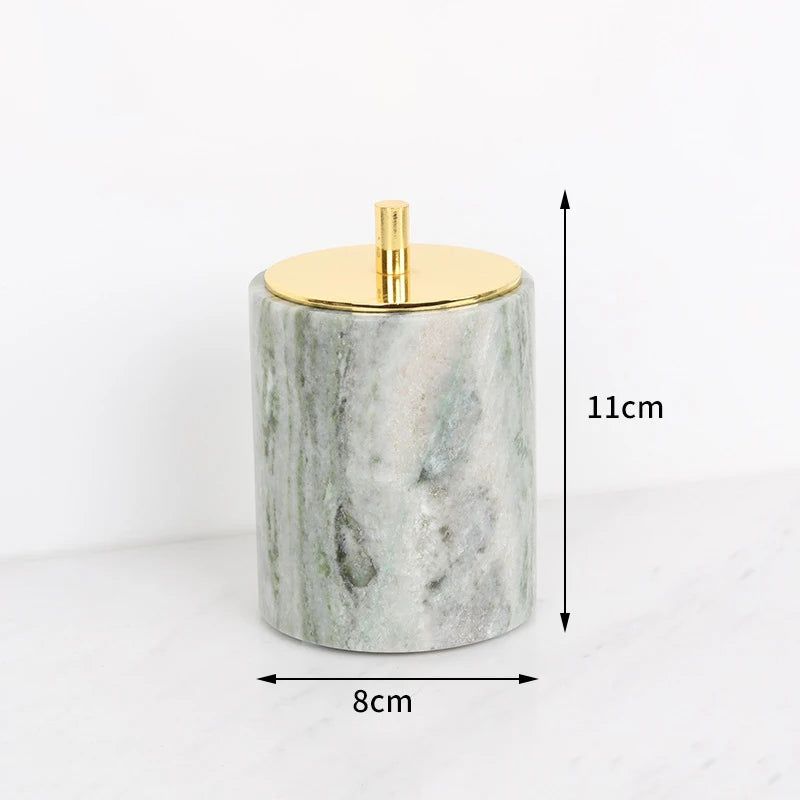 Emerald Green Natural Marble Bathroom Set