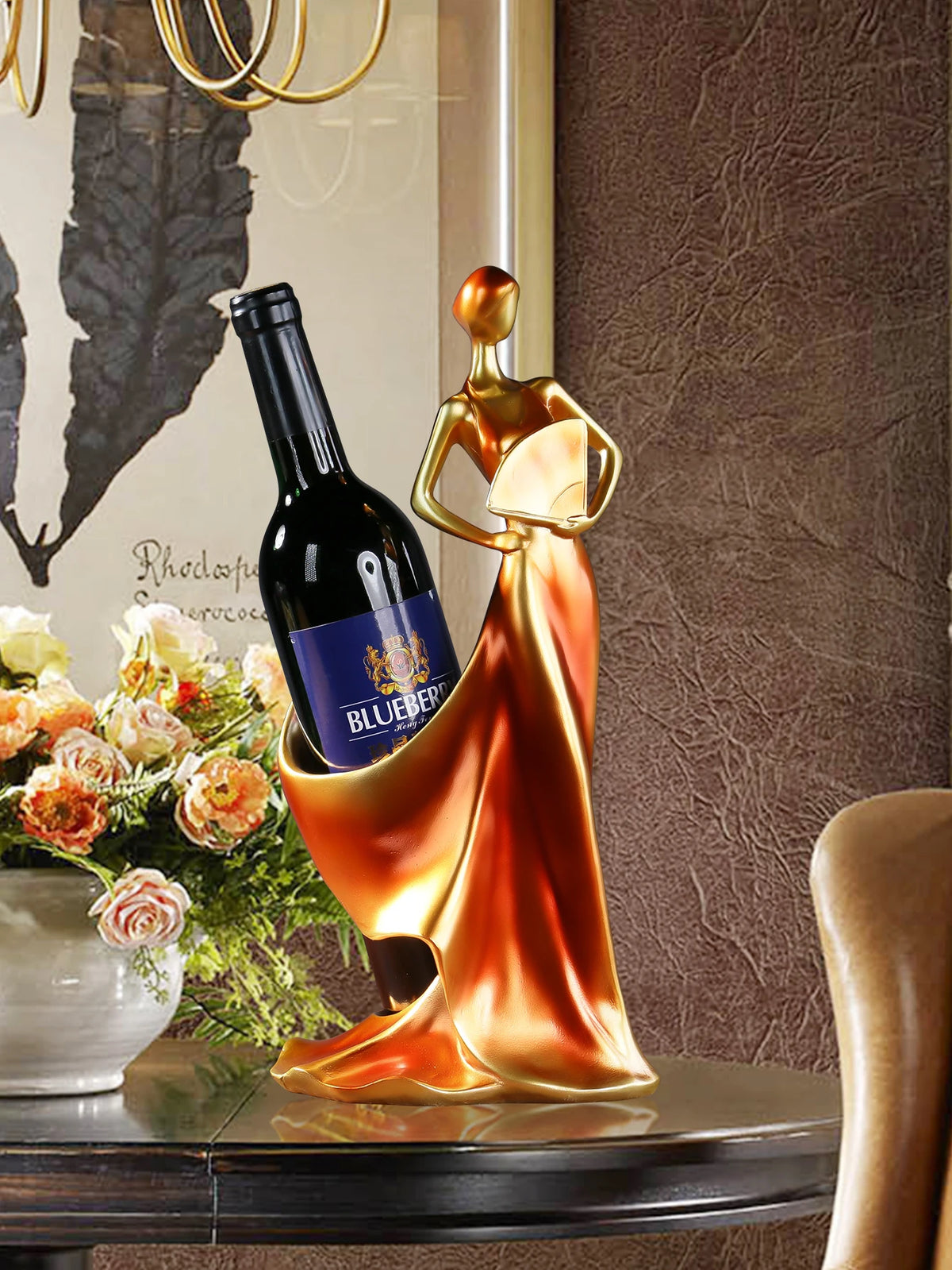 European Style Wine Rack Girl