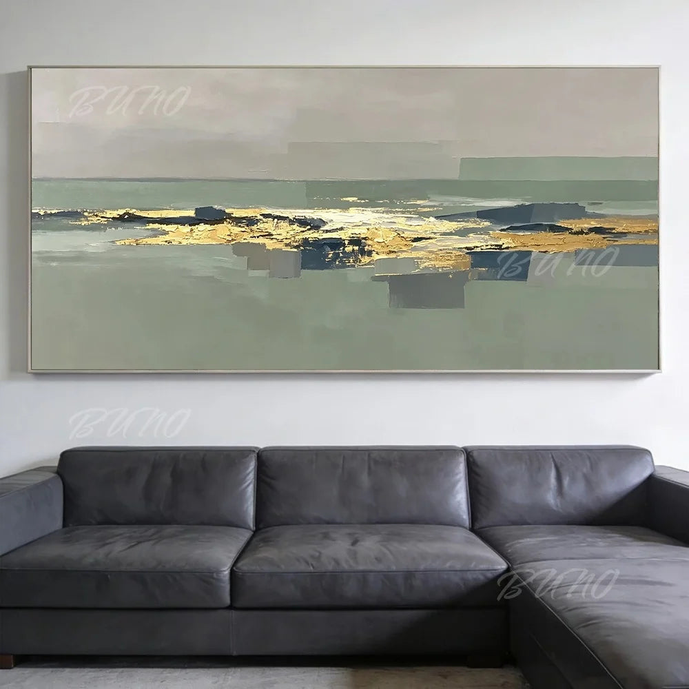 Coastal Impasto Wall Painting
