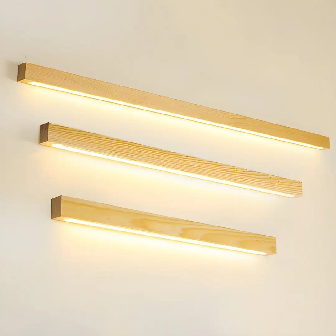 Japanese-style Wooden Long Strip Wall