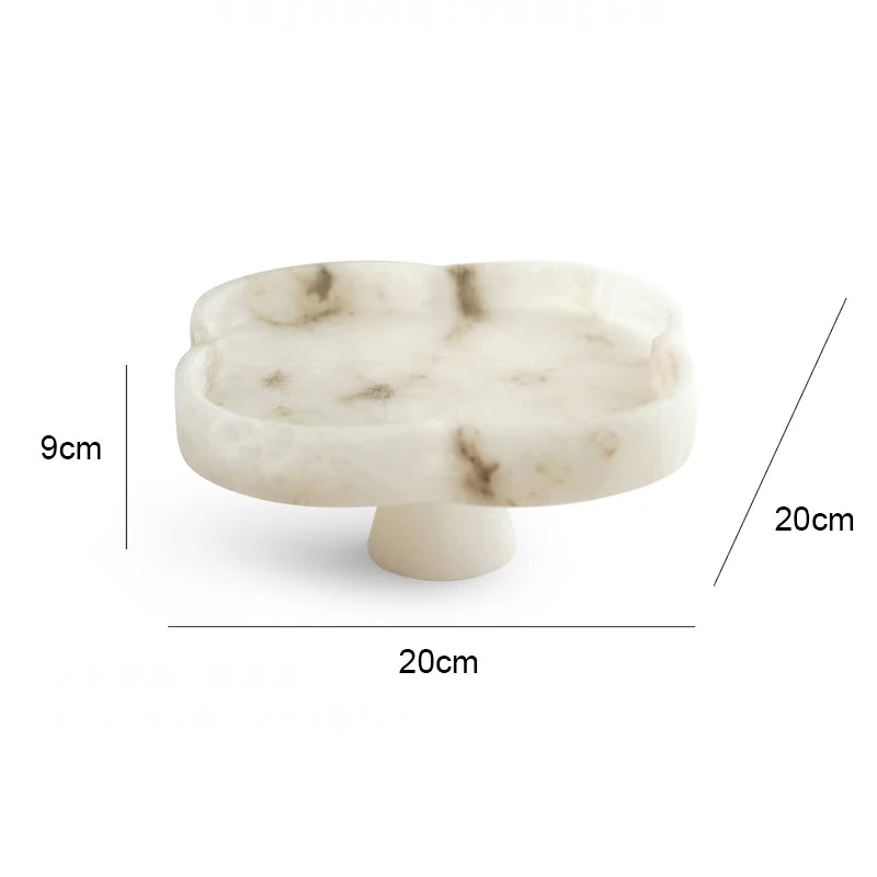 White Onyx Natural Marble Tray