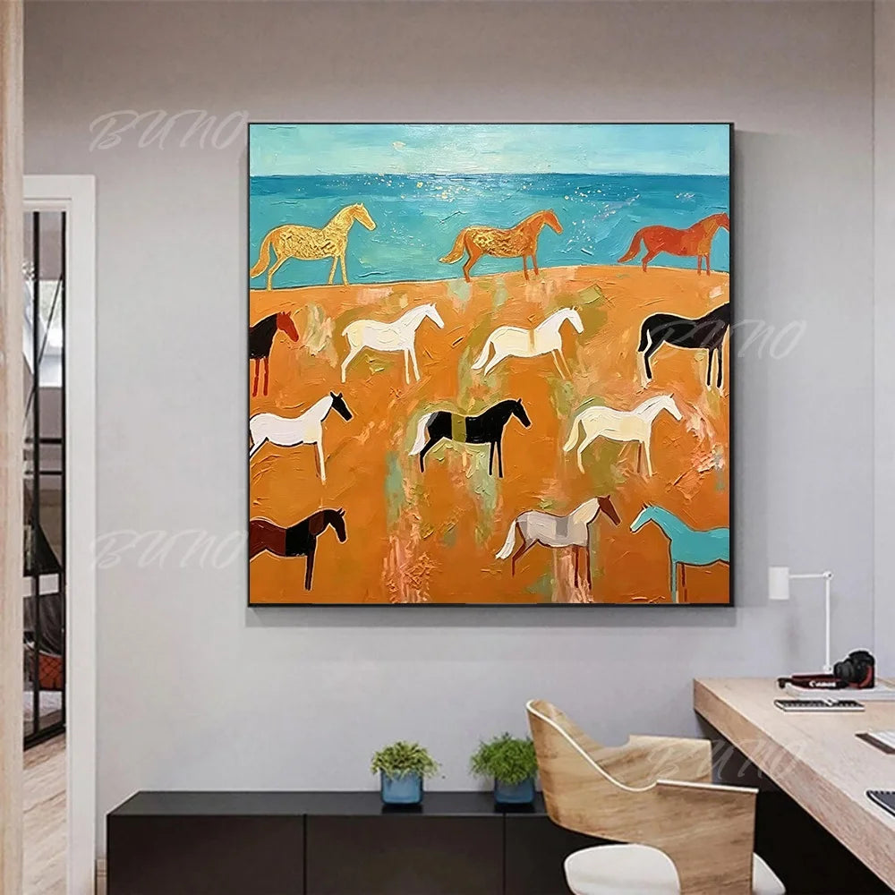 Modern Coastal Textured Painting