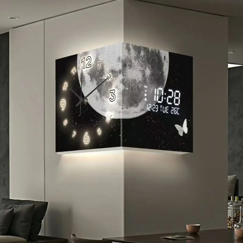 Corner Double-Sided Clock