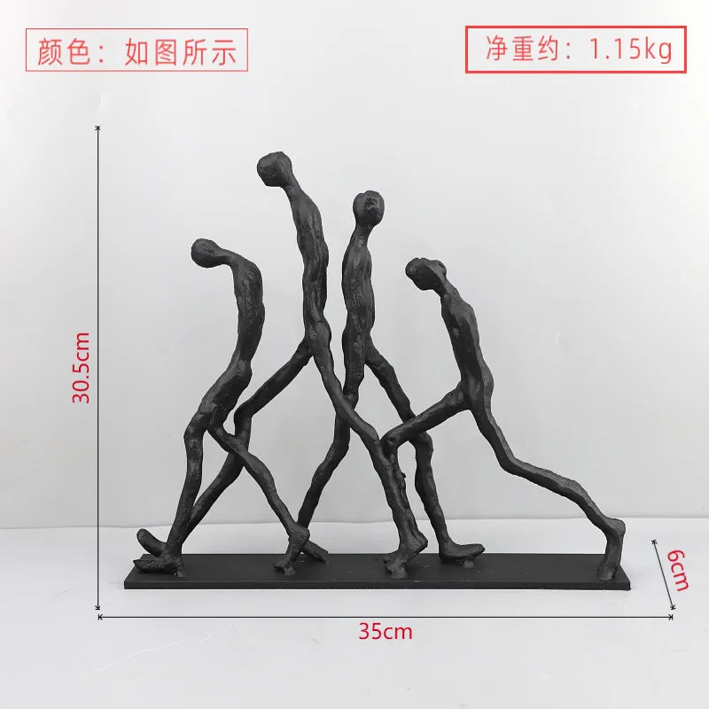 Walking Figure Iron Sculpture
