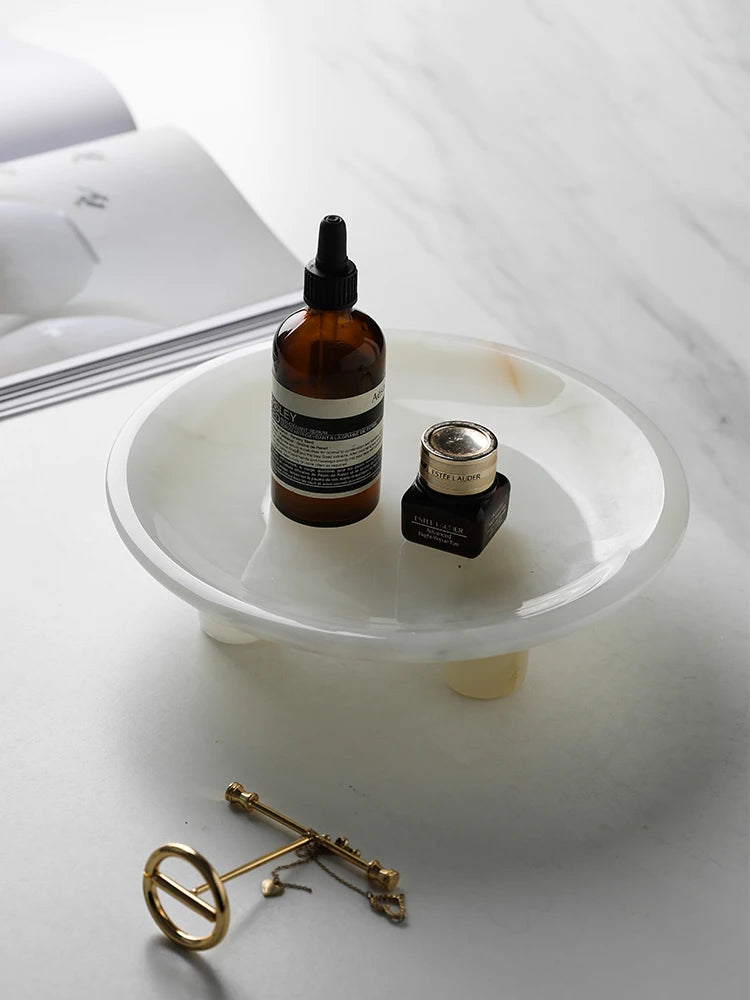 White Onyx Marble Tray