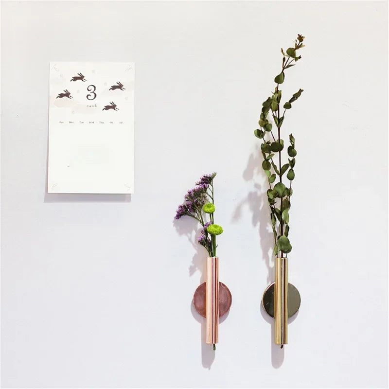 Rose Gold Wall Flower Holder