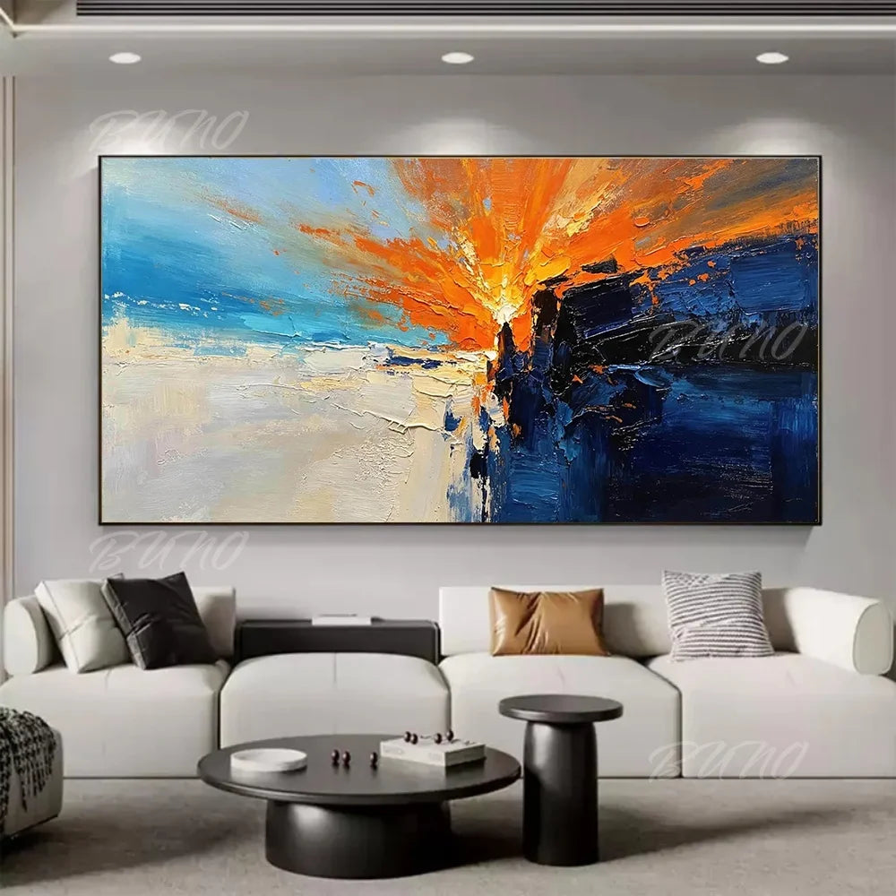 Gold Coastal Seascape Painting