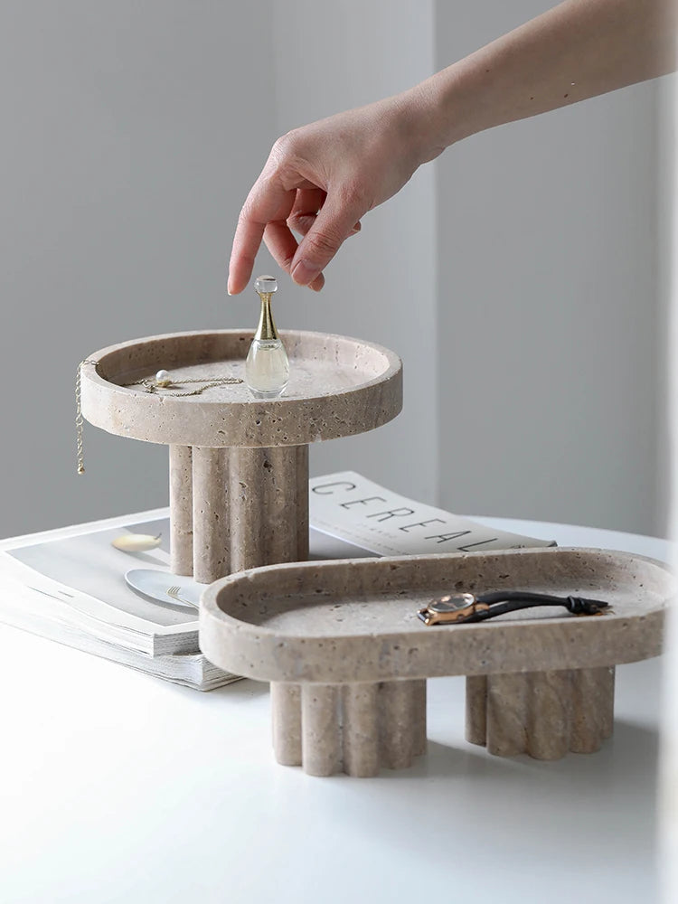 Marble Serving Tray with Legs