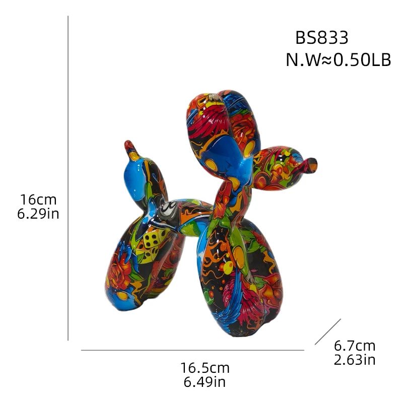 Balloon Dog Resin Sculpture