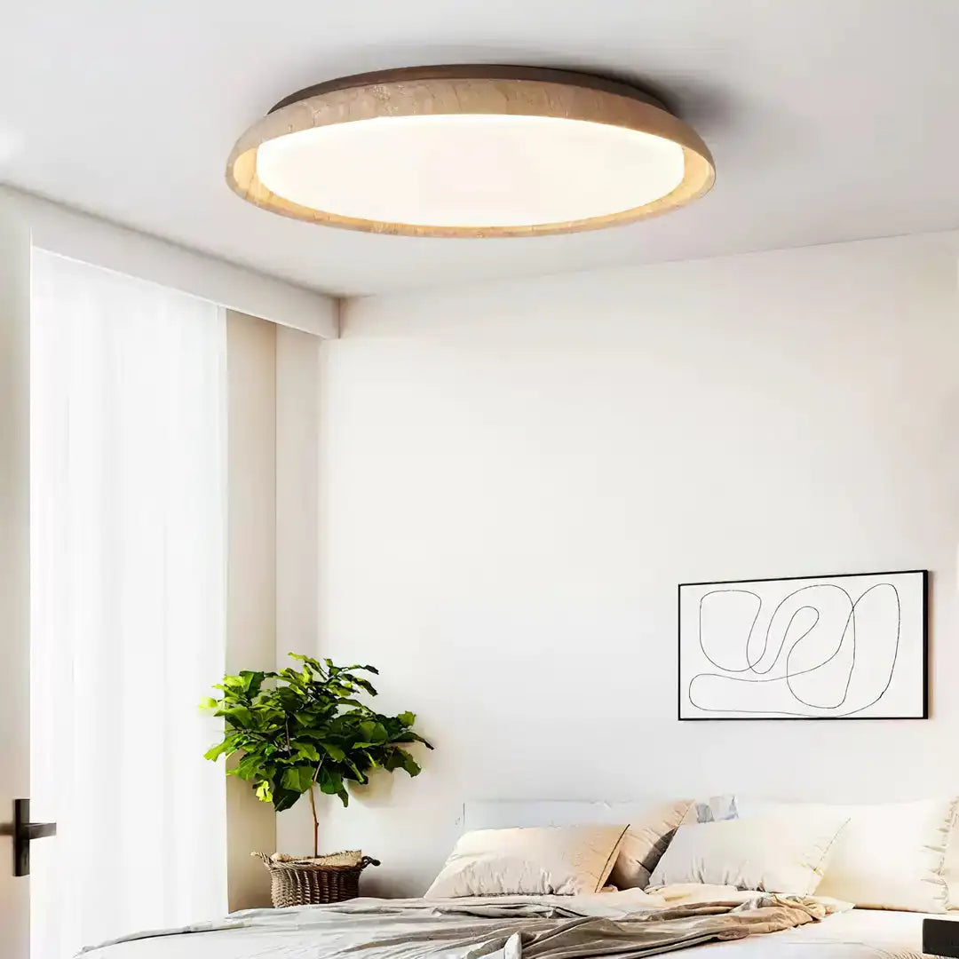 Yellow Cave Stone Ceiling Lamp