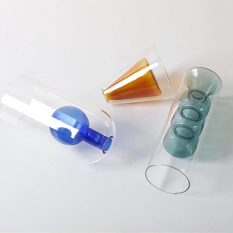 Double Wall Glass Vase