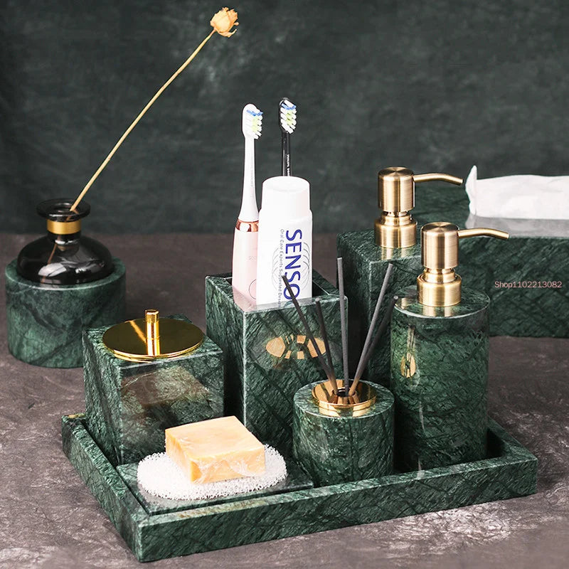 Nordic Marble Bathroom Set
