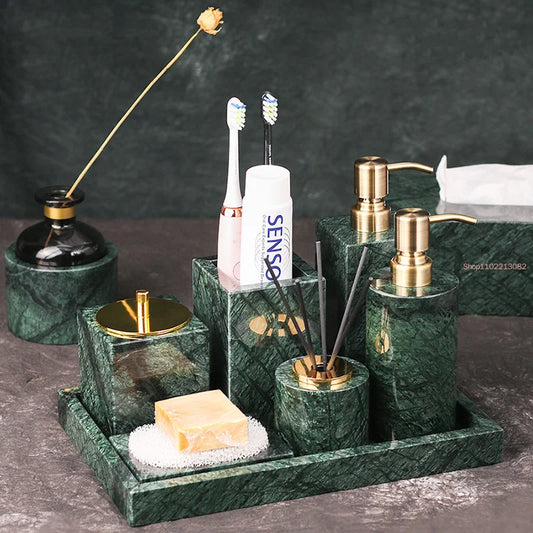 Nordic Marble Bathroom Set
