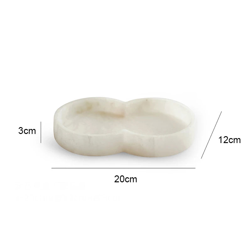 White Onyx Natural Marble Tray