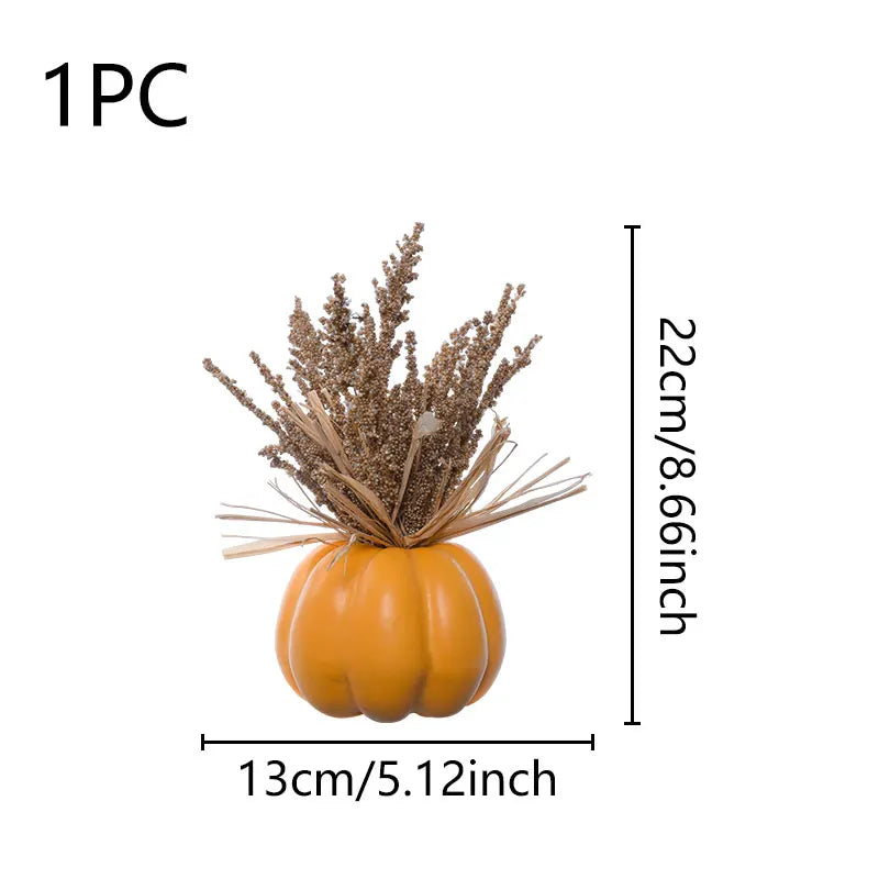 Wheat and Pumpkin Decor