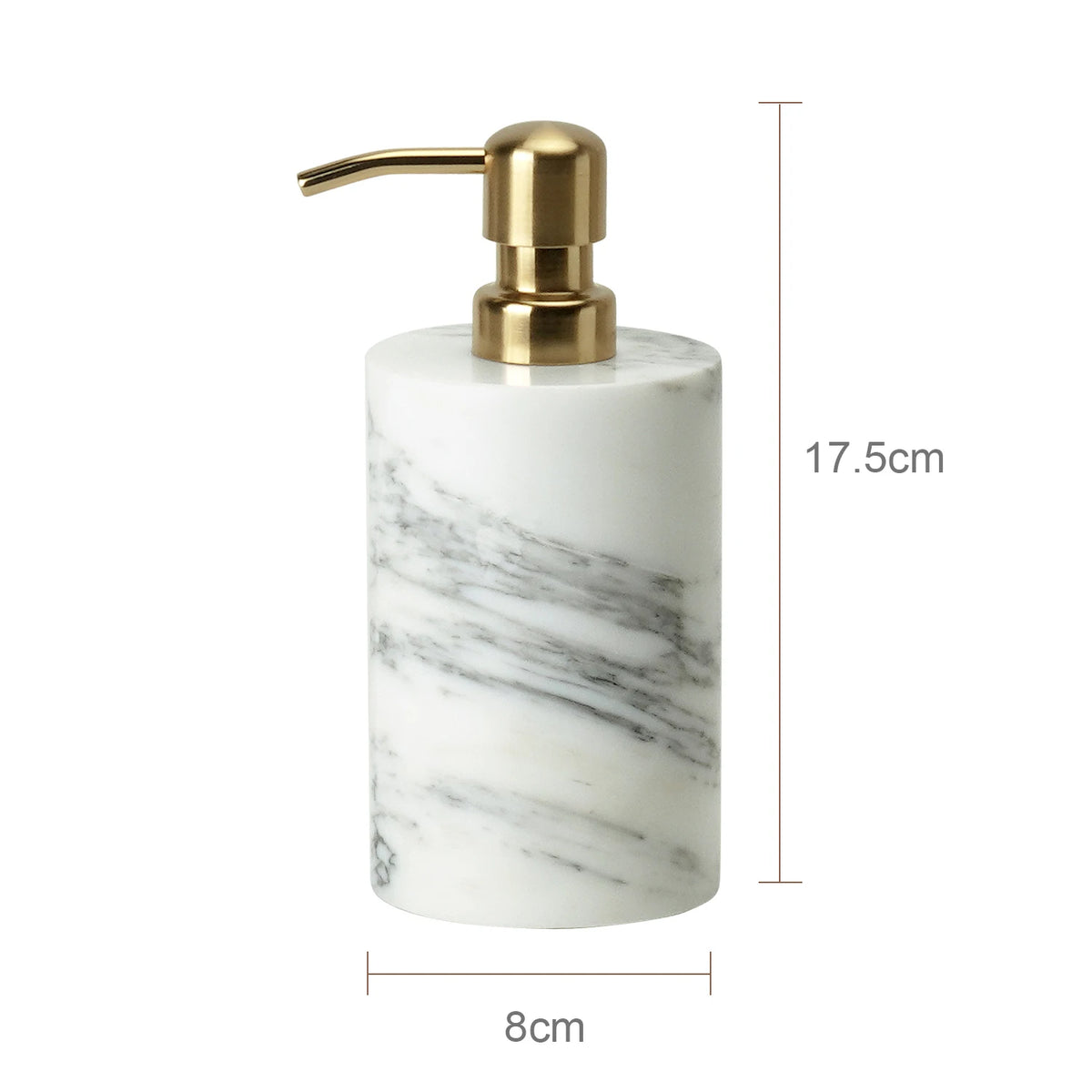 White Arabescato Natural Marble Bathroom Set