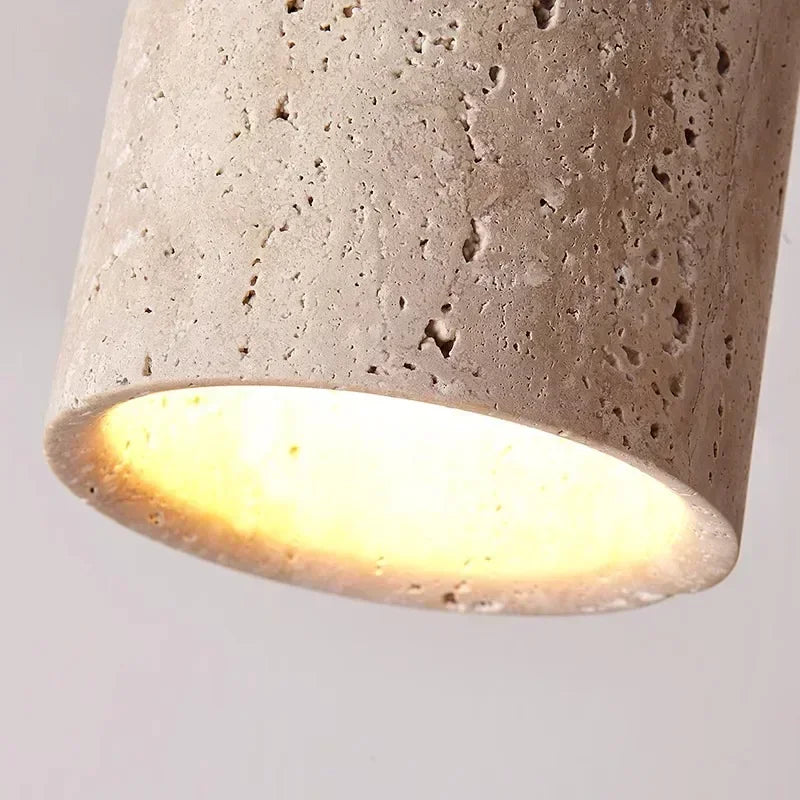 Wabi-Sabi Travertine Ceiling Lamp