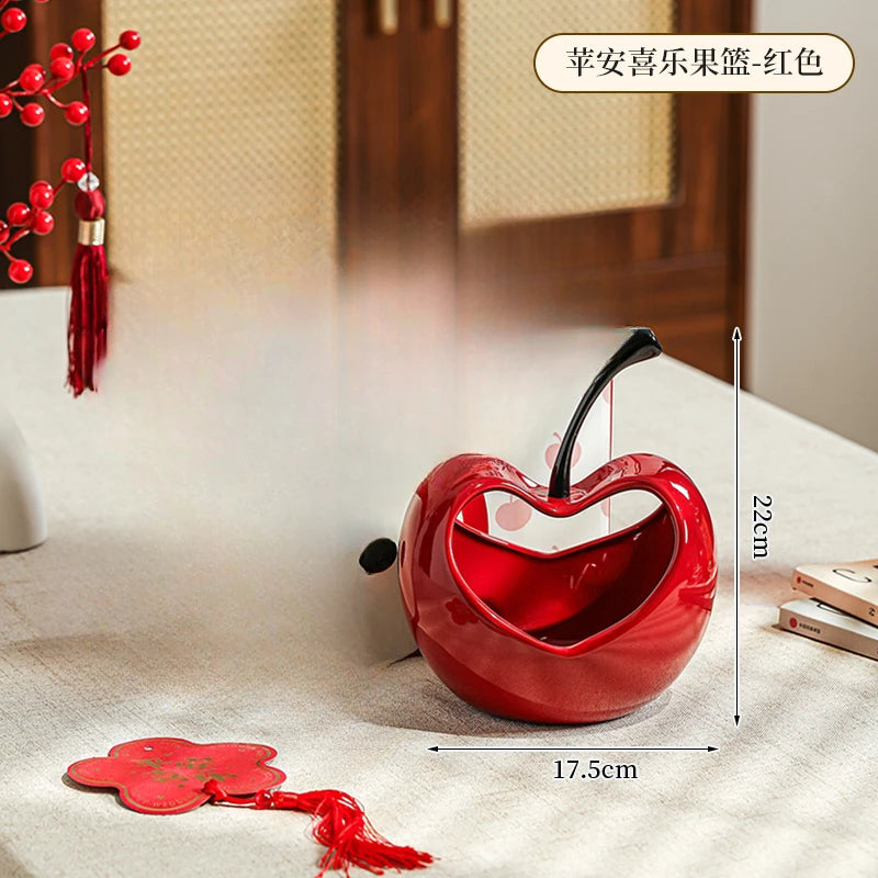 Three-dimensional Apple Ceramic Storage Tray
