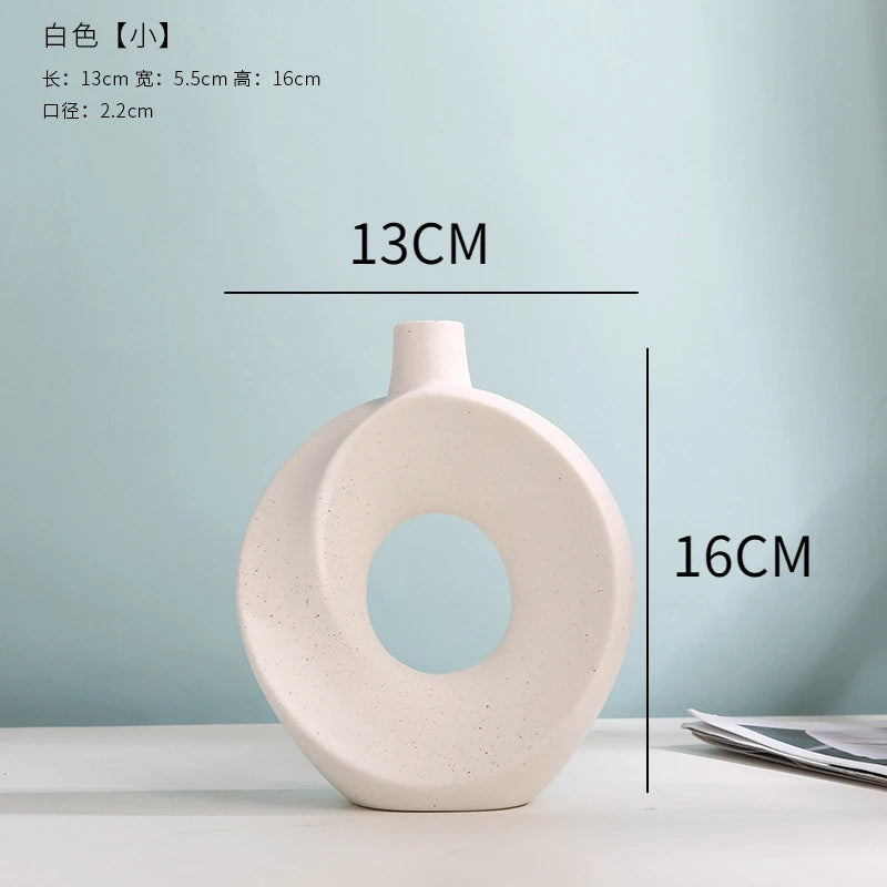 Donut Hollow Ceramic Vase