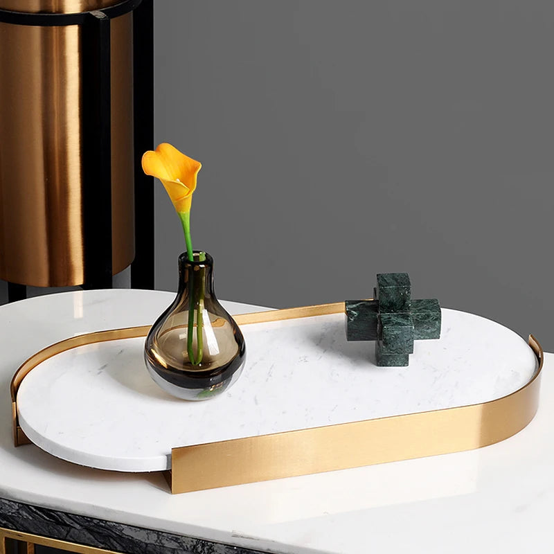 Scandinavian Decorative Natural Marble Tray