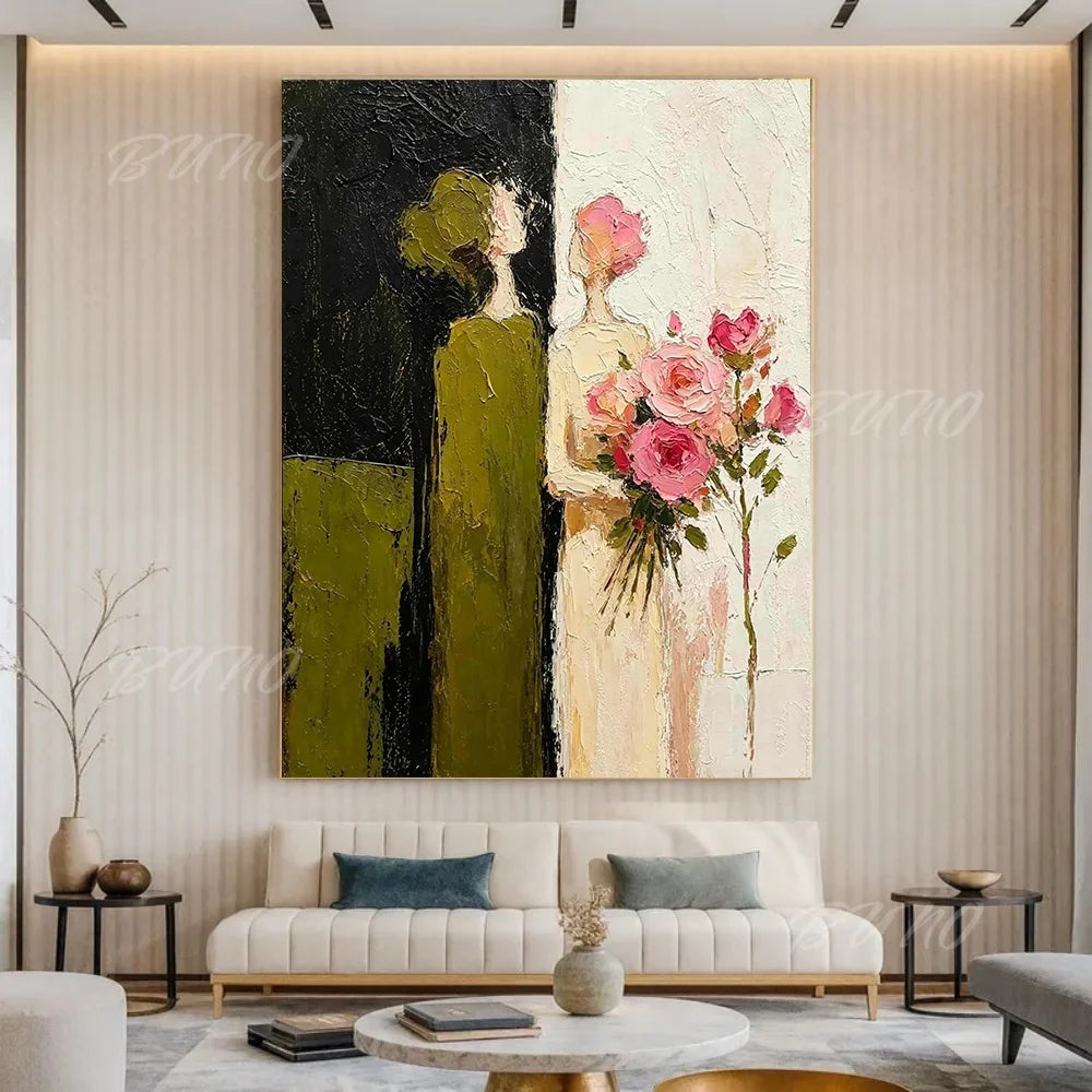 Mid-Century Geometric Painting