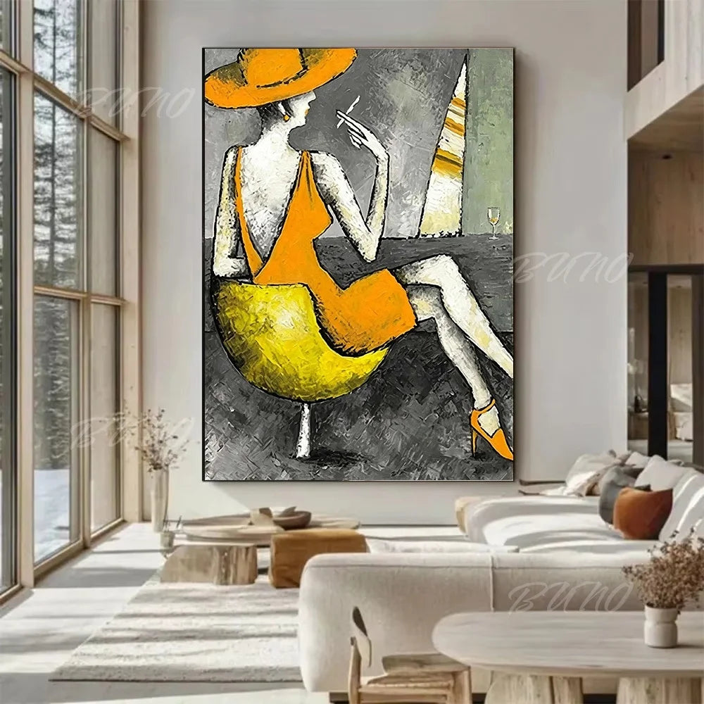 Textured Fashion Figure Art