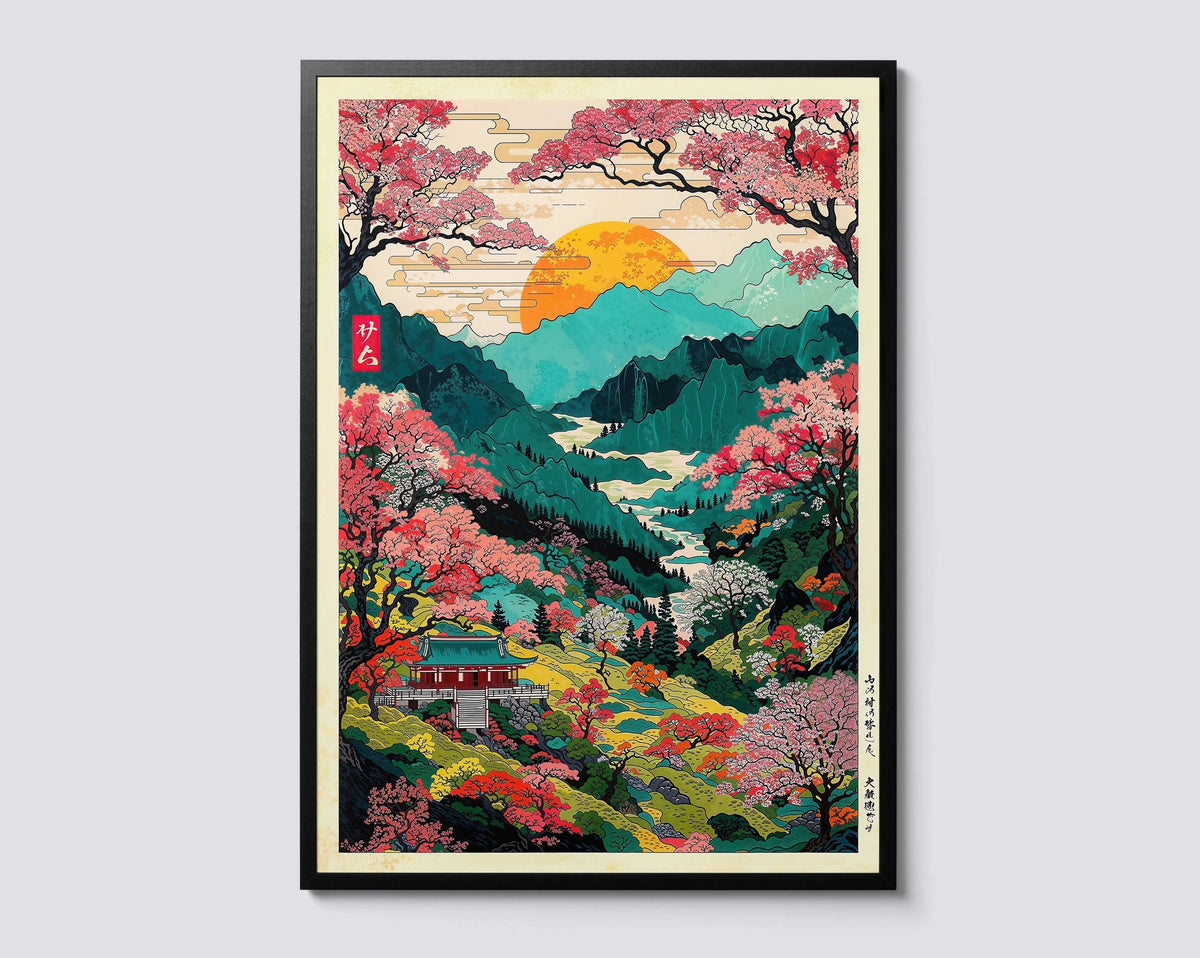 Wave Landscape Japanese Wall Art