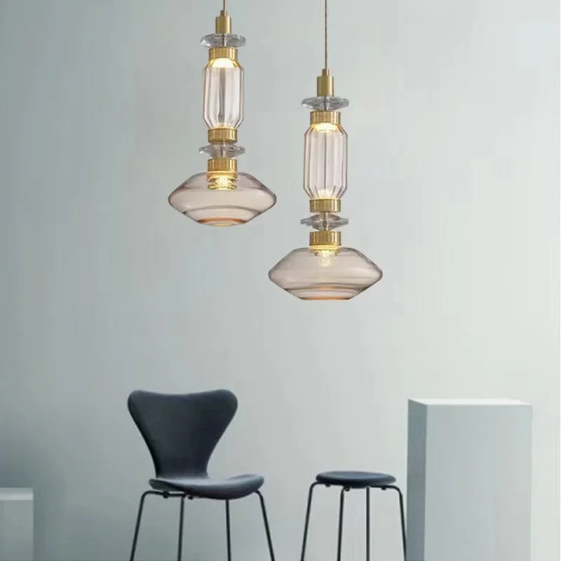 Amber Glass Pendant Lamp