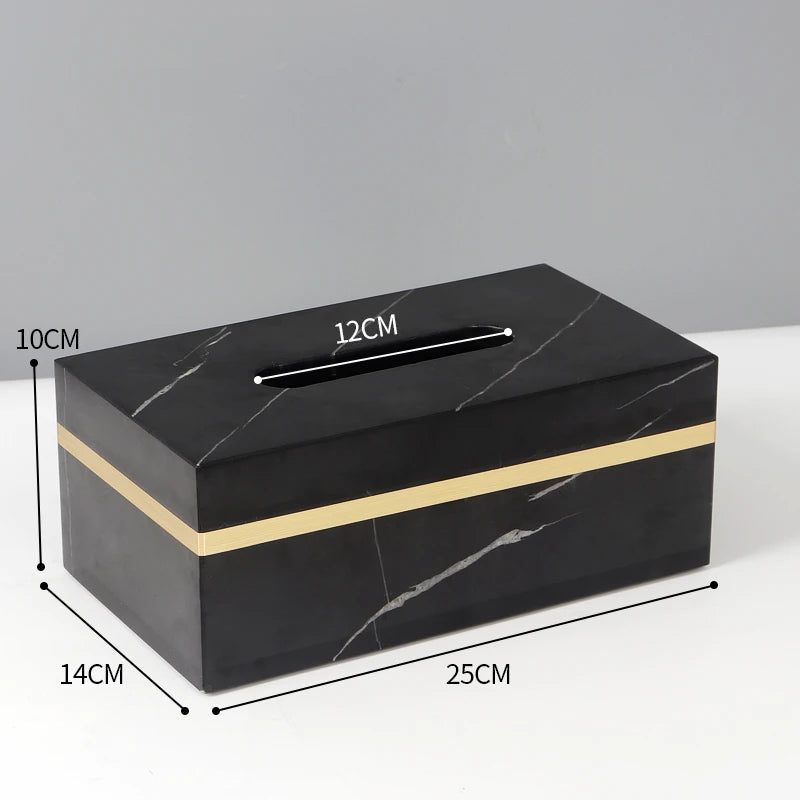 Natural Marble Napkin Tissue Box