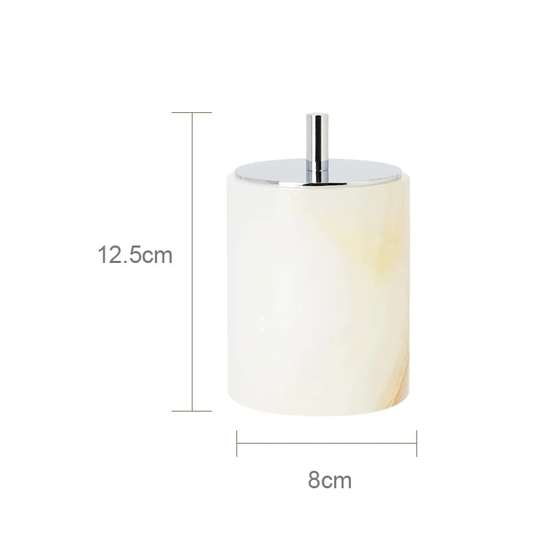 White Onyx Marble Bath Trio