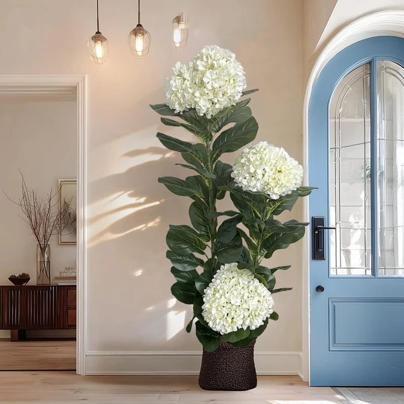 Artificial Hydrangea Tree Faux Potted