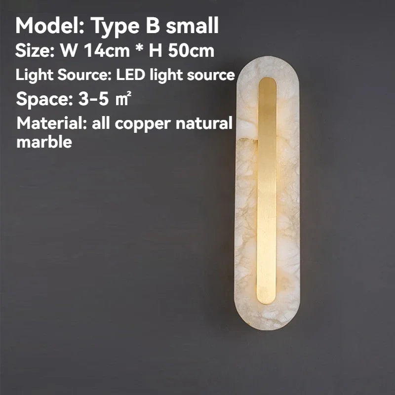 Gold Marble Staircase Lamp