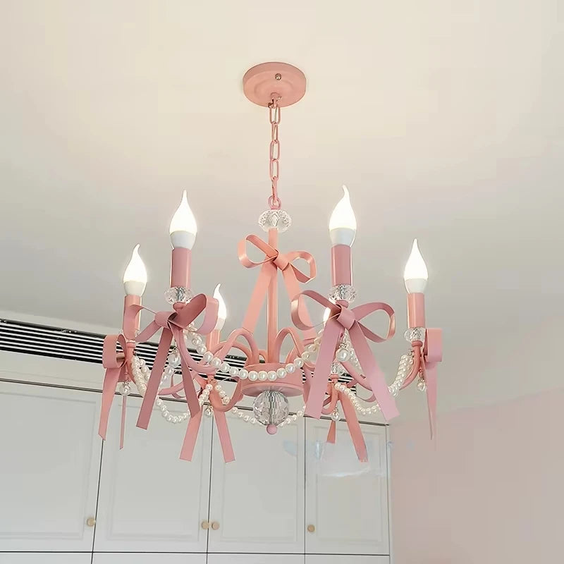 Pink Crystal Kids Chandelier