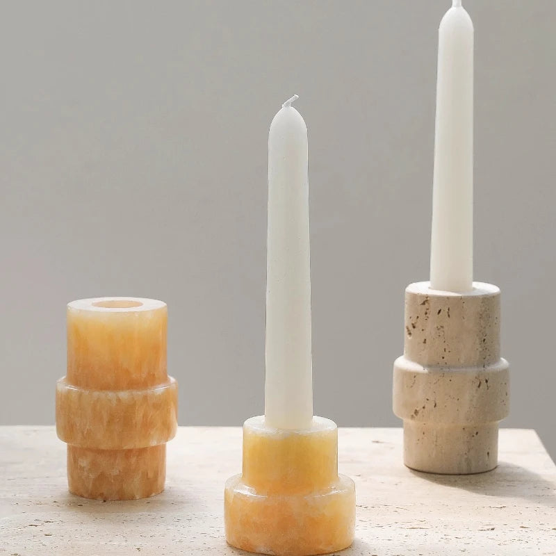 Cave Stone Candlestick